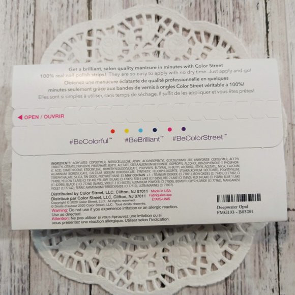 Color Street 100% Real Nail Polish Strips Deepwater Opal - Picture 4 of 6